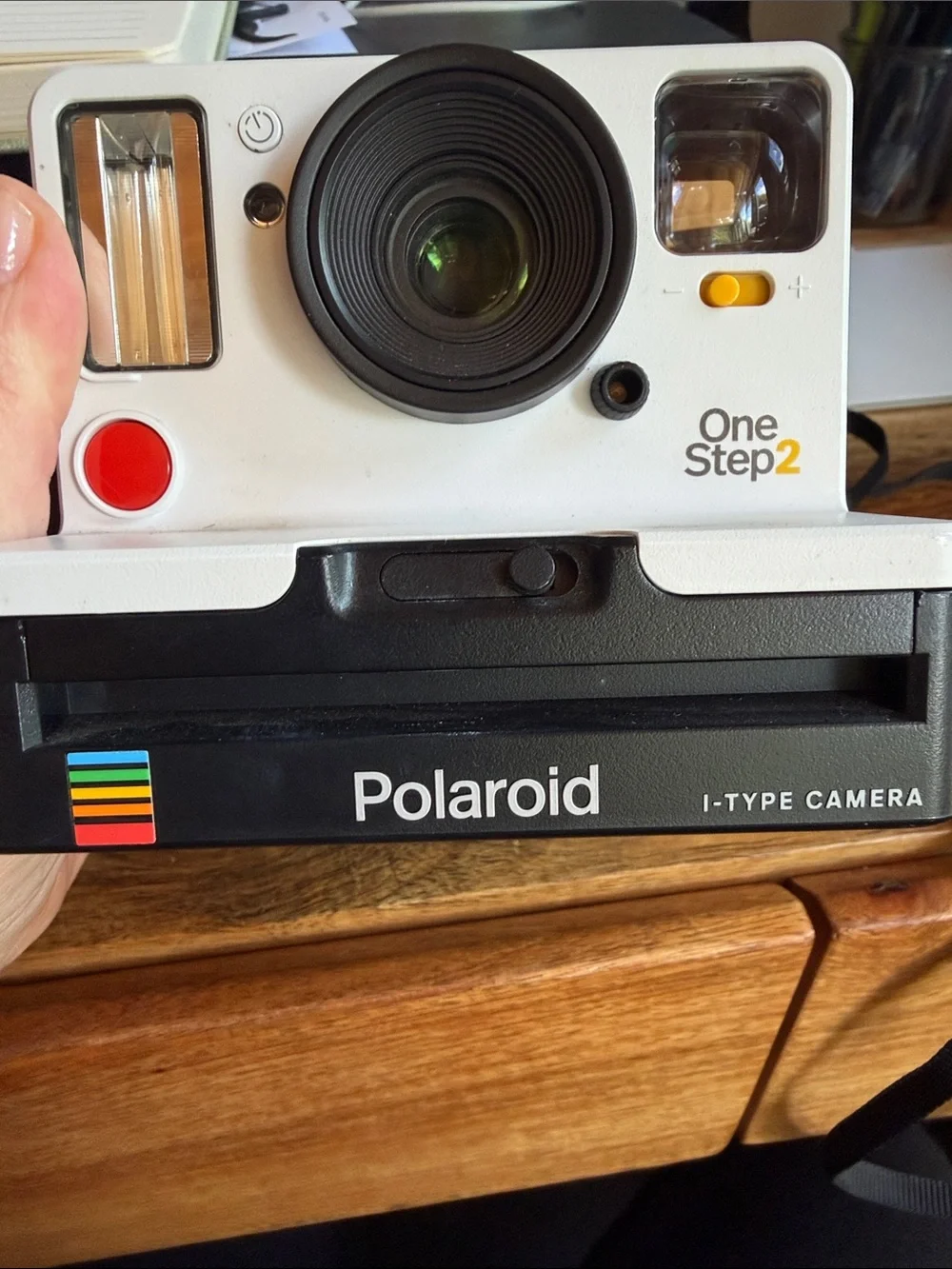 Polaroid OneStep 2 White and Black Instant Camera with Red Accent